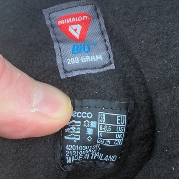 NWT Ecco Women's Tan Solice Leather Cashmere Insulated High Boots Size 39 - Picture 6 of 11